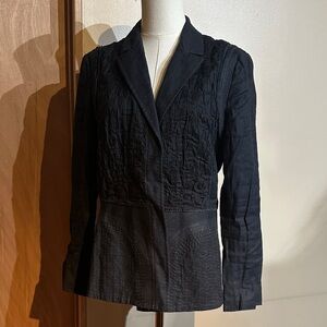 Elie Tahari Textured Black Blazer